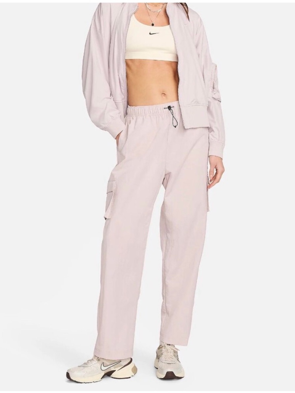NWT Nike Light Pink Wide Leg Cargo Pants